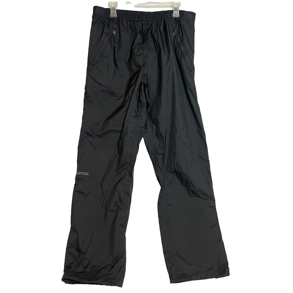 Marmot PreCip Eco Full Zip Pants Mens L Style G41260 Black Waterproof Rain